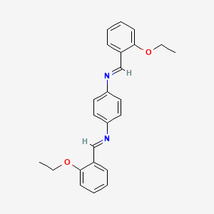 molecular formula C24H24N2O2 B15509193 N,N'-bis[(E)-(2-ethoxyphenyl)methylidene]benzene-1,4-diamine 