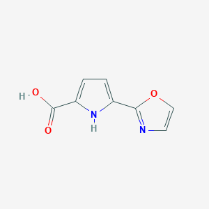 molecular formula C8H6N2O3 B15509201 5-(Oxazol-2-yl)-1H-pyrrole-2-carboxylic acid 