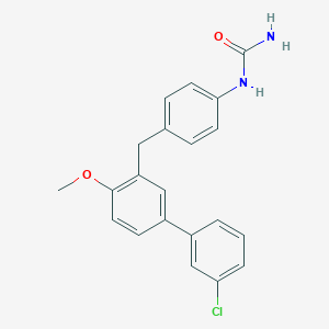 [4-[[5-(3-Chlorophenyl)-2-methoxyphenyl]methyl]phenyl]urea