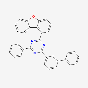 molecular formula C33H21N3O B15509242 2-([1,1'-Biphenyl]-3-yl)-4-(dibenzo[b,d]furan-1-yl)-6-phenyl-1,3,5-triazine 