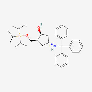 molecular formula C34H47NO2Si B15509254 (1S,2S,4R)-2-{[(triisopropylsilyl)oxy]methyl}-4-(tritylamino)cyclopentanol CAS No. 1113025-26-5