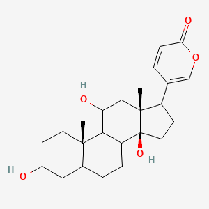 molecular formula C24H34O5 B15509260 5-[(10S,13R,14S)-3,11,14-trihydroxy-10,13-dimethyl-1,2,3,4,5,6,7,8,9,11,12,15,16,17-tetradecahydrocyclopenta[a]phenanthren-17-yl]pyran-2-one 