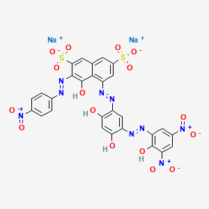 5-2,4-Dihydroxy-5-(2-hydroxy-3,5-dinitrophenyl)azophenylazo-4-hydroxy-3-(4-nitrophenyl)azonaphthalene-2,7-disulphon ate (sodium salt)