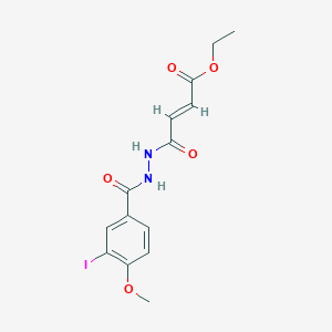 molecular formula C14H15IN2O5 B15509277 ethyl (2E)-4-{2-[(3-iodo-4-methoxyphenyl)carbonyl]hydrazinyl}-4-oxobut-2-enoate 