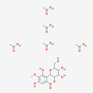 molecular formula C24H36O19 B15509288 Bergenin 3,4,8,10,11-pentaacetate 