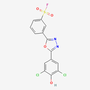 3-[5-(3,5-Dichloro-4-Hydroxyphenyl)-1,3,4-Oxadiazol-2-Yl]benzenesulfonyl Fluoride