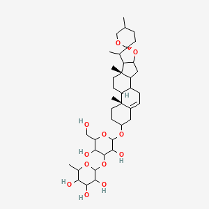 2-[3,5-dihydroxy-2-(hydroxymethyl)-6-[(6R,9S,13R)-5',7,9,13-tetramethylspiro[5-oxapentacyclo[10.8.0.02,9.04,8.013,18]icos-18-ene-6,2'-oxane]-16-yl]oxyoxan-4-yl]oxy-6-methyloxane-3,4,5-triol