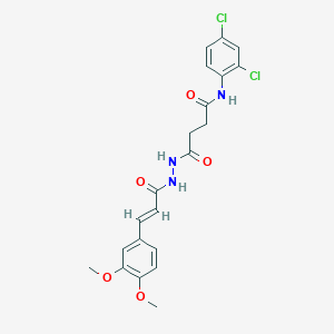 N-(2,4-dichlorophenyl)-4-{2-[(2E)-3-(3,4-dimethoxyphenyl)prop-2-enoyl]hydrazinyl}-4-oxobutanamide