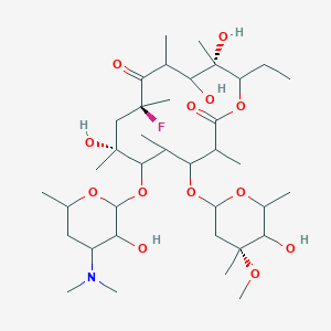 (7R,9S,13S)-6-[4-(dimethylamino)-3-hydroxy-6-methyloxan-2-yl]oxy-14-ethyl-9-fluoro-7,12,13-trihydroxy-4-[(4R)-5-hydroxy-4-methoxy-4,6-dimethyloxan-2-yl]oxy-3,5,7,9,11,13-hexamethyl-oxacyclotetradecane-2,10-dione