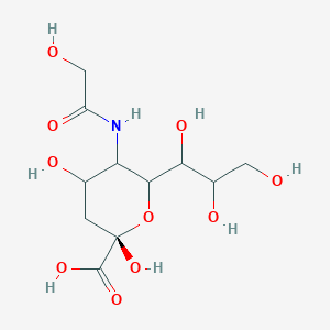 (2S)-2,4-dihydroxy-5-[(2-hydroxyacetyl)amino]-6-(1,2,3-trihydroxypropyl)oxane-2-carboxylic acid