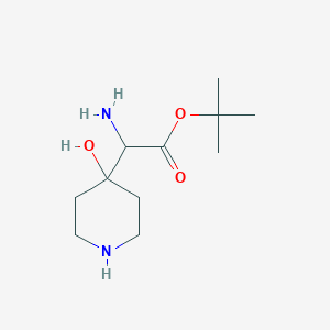 Tert-butyl 2-amino-2-(4-hydroxypiperidin-4-yl)acetate