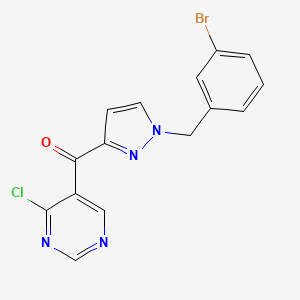 (1-(3-Bromobenzyl)-1H-pyrazol-3-yl)(4-chloropyrimidin-5-yl)methanone