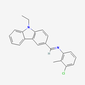 3-chloro-N-[(E)-(9-ethyl-9H-carbazol-3-yl)methylidene]-2-methylaniline