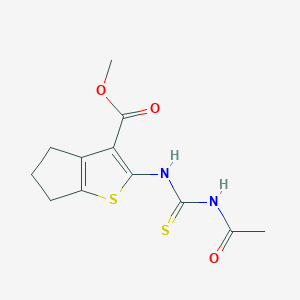 methyl 2-[(acetylcarbamothioyl)amino]-5,6-dihydro-4H-cyclopenta[b]thiophene-3-carboxylate