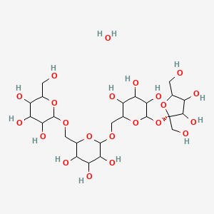 2-[[6-[[6-[(2S)-3,4-dihydroxy-2,5-bis(hydroxymethyl)oxolan-2-yl]oxy-3,4,5-trihydroxyoxan-2-yl]methoxy]-3,4,5-trihydroxyoxan-2-yl]methoxy]-6-(hydroxymethyl)oxane-3,4,5-triol;hydrate