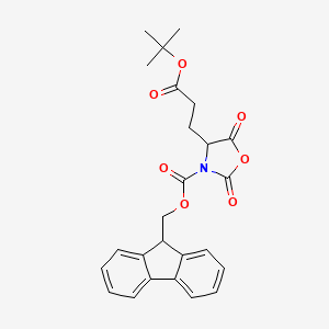 9H-fluoren-9-ylmethyl 4-[3-[(2-methylpropan-2-yl)oxy]-3-oxopropyl]-2,5-dioxo-1,3-oxazolidine-3-carboxylate