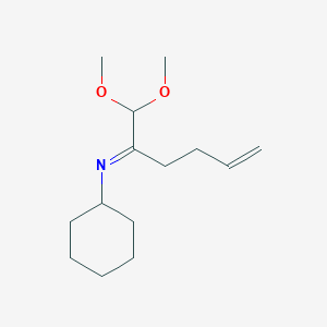 N-cyclohexyl-1,1-dimethoxyhex-5-en-2-imine