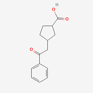 3-Phenacylcyclopentane-1-carboxylic acid