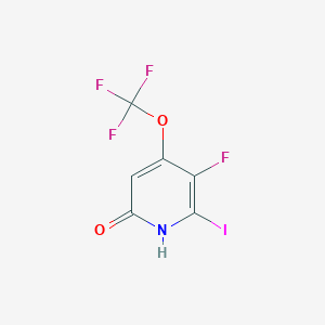 3-Fluoro-6-hydroxy-2-iodo-4-(trifluoromethoxy)pyridine