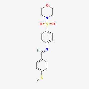 N-{(E)-[4-(methylsulfanyl)phenyl]methylidene}-4-(morpholin-4-ylsulfonyl)aniline