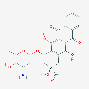 (9S)-9-acetyl-7-(4-amino-5-hydroxy-6-methyloxan-2-yl)oxy-6,9,11-trihydroxy-8,10-dihydro-7H-tetracene-5,12-dione