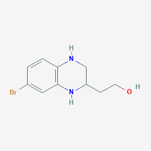 molecular formula C10H13BrN2O B15509717 2-[(2S)-7-bromo-1,2,3,4-tetrahydroquinoxalin-2-yl]ethan-1-ol 