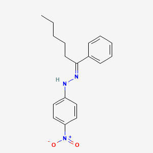 (2E)-1-(4-nitrophenyl)-2-(1-phenylhexylidene)hydrazine