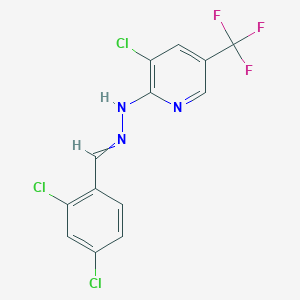 3-chloro-N-[(2,4-dichlorophenyl)methylideneamino]-5-(trifluoromethyl)pyridin-2-amine