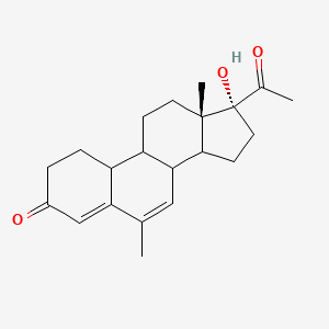 (13S,17R)-17-acetyl-17-hydroxy-6,13-dimethyl-1,2,8,9,10,11,12,14,15,16-decahydrocyclopenta[a]phenanthren-3-one