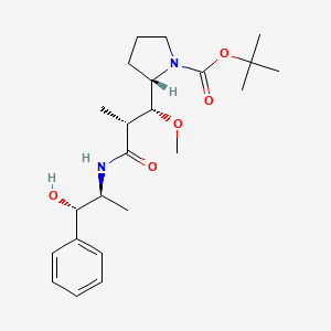 tert-Butyl (S)-2-((1R,2R)-3-(((1S,2S)-1-hydroxy-1-phenylpropan-2-yl)amino)-1-methoxy-2-methyl-3-oxopropyl)pyrrolidine-1-carboxylate