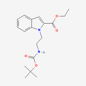 ethyl 1-(2-((tert-butoxycarbonyl)amino)ethyl)-1H-indole-2-carboxylate