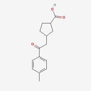 cis-3-[2-(4-Methylphenyl)-2-oxoethyl]-cyclopentane-1-carboxylic acid