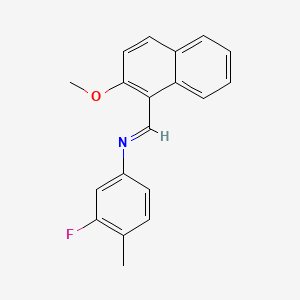 3-fluoro-N-[(E)-(2-methoxynaphthalen-1-yl)methylidene]-4-methylaniline