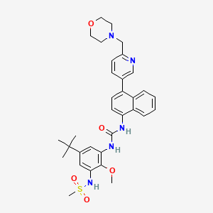 N-{5-tert-butyl-2-methoxy-3-[({4-[6-(morpholin-4-ylmethyl)pyridin-3-yl]naphthalen-1-yl}carbamoyl)amino]phenyl}methanesulfonamide