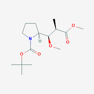 2-Pyrrolidinepropanoic acid, 1-[(1,1-dimethylethoxy)carbonyl]-beta-methoxy-alpha-methyl-, methyl ester, (alphaR,betaR,2S)-