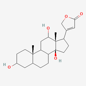 3-[(10S,13S,14S)-3,12,14-trihydroxy-10,13-dimethyl-1,2,3,4,5,6,7,8,9,11,12,15,16,17-tetradecahydrocyclopenta[a]phenanthren-17-yl]-2H-furan-5-one