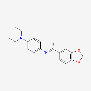 N'-[(E)-1,3-benzodioxol-5-ylmethylidene]-N,N-diethylbenzene-1,4-diamine