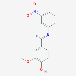 2-methoxy-4-{(E)-[(3-nitrophenyl)imino]methyl}phenol