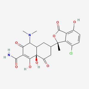 (8aR)-6-[(1S)-7-chloro-4-hydroxy-1-methyl-3-oxo-2-benzofuran-1-yl]-4-(dimethylamino)-1,8a-dihydroxy-3,8-dioxo-4a,5,6,7-tetrahydro-4H-naphthalene-2-carboxamide