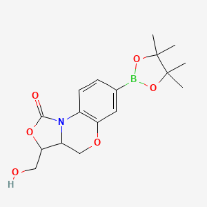 (3R,3aS)-3a,4-Dihydro-3-(hydroxymethyl)-7-(4,4,5,5-tetramethyl-1,3,2-dioxaborolan-2-yl)-1H,3H-oxazolo[4,3-c][1,4]benzoxazin-1-one