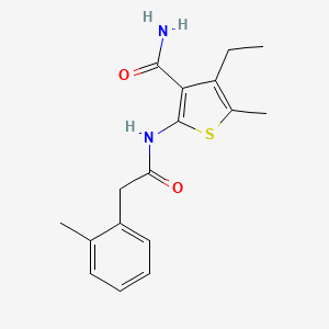 4-Ethyl-5-methyl-2-{[(2-methylphenyl)acetyl]amino}thiophene-3-carboxamide