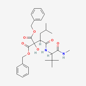 Dibenzyl 2-[1-[[3,3-dimethyl-1-(methylamino)-1-oxobutan-2-yl]amino]-4-methyl-1-oxopentan-2-yl]-2-hydroxypropanedioate