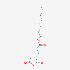 molecular formula C15H24O5 B15510066 Octyl 3-(2-hydroxy-5-oxo-2,5-dihydrofuran-3-yl)propanoate 