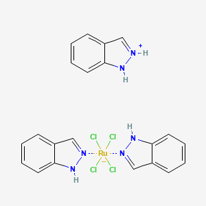 1H-indazole;1H-indazol-2-ium;tetrachlororuthenium(2-)