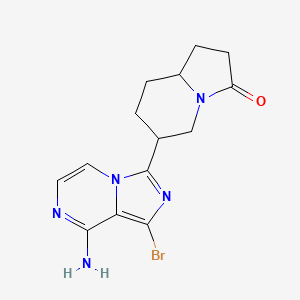 6-(8-amino-1-bromoimidazo[1,5-a]pyrazin-3-yl)-2,5,6,7,8,8a-hexahydro-1H-indolizin-3-one