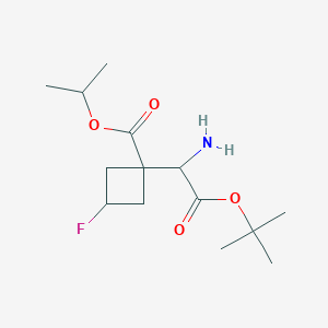 Propan-2-yl 1-[1-amino-2-[(2-methylpropan-2-yl)oxy]-2-oxoethyl]-3-fluorocyclobutane-1-carboxylate