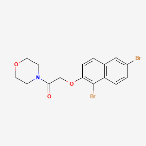 4-{[(1,6-Dibromo-2-naphthyl)oxy]acetyl}morpholine