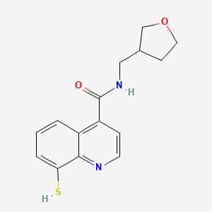 8-mercapto-N-((tetrahydrofuran-3-yl)methyl)quinoline-4-carboxamide