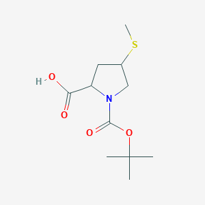 1-[(2-Methylpropan-2-yl)oxycarbonyl]-4-methylsulfanylpyrrolidine-2-carboxylic acid