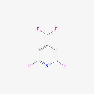 4-(Difluoromethyl)-2,6-diiodopyridine